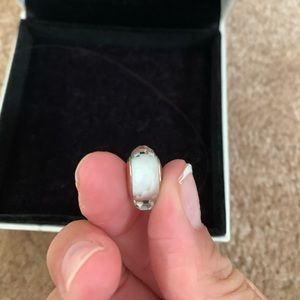 White Glass Charm from Pandora